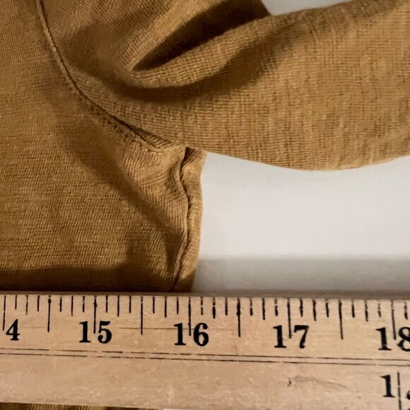 J.Crew Women's Ochre Organic Slub Cotton Long Sleeve Top Size XS - Picture 5 of 6